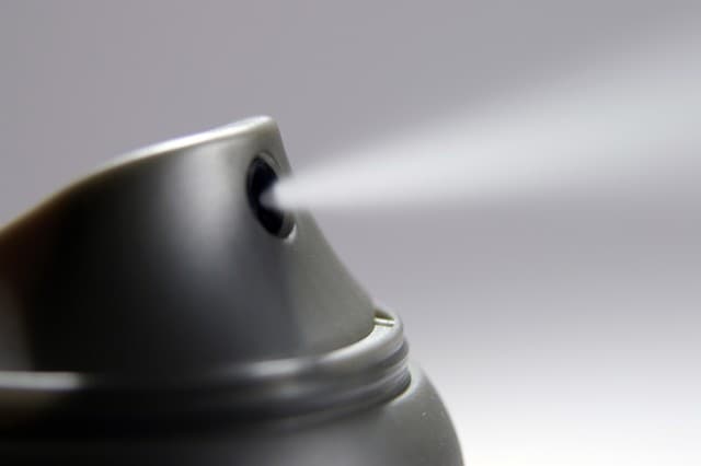 Sprühkopf von einer Imprägniermittel Flasche.