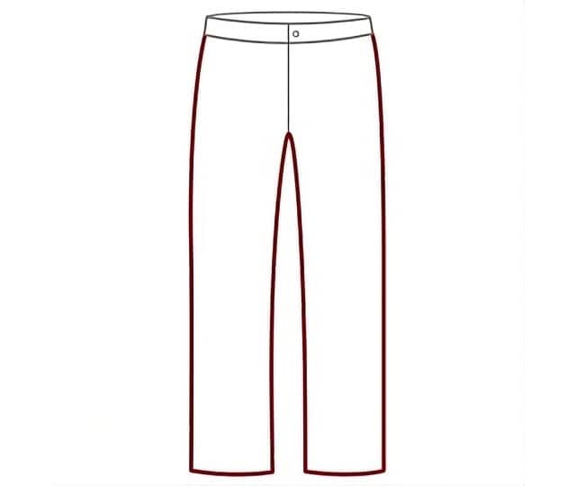 Illustration einer Hose im Comfort Fit