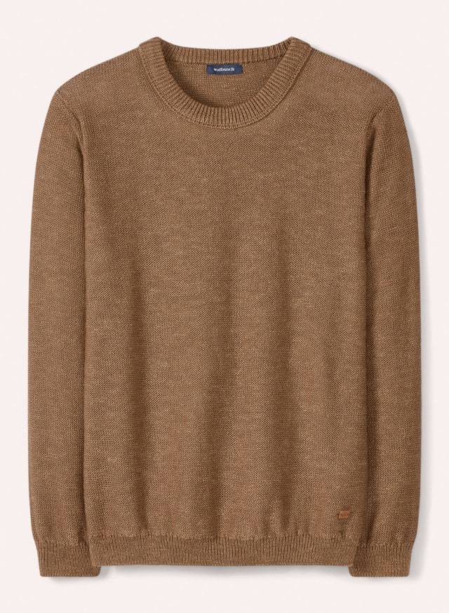 Abbildung Premium Leinen-Pullover in der Farbe Latte Abbildung Premium Leinen-Pullover in der Farbe Latte