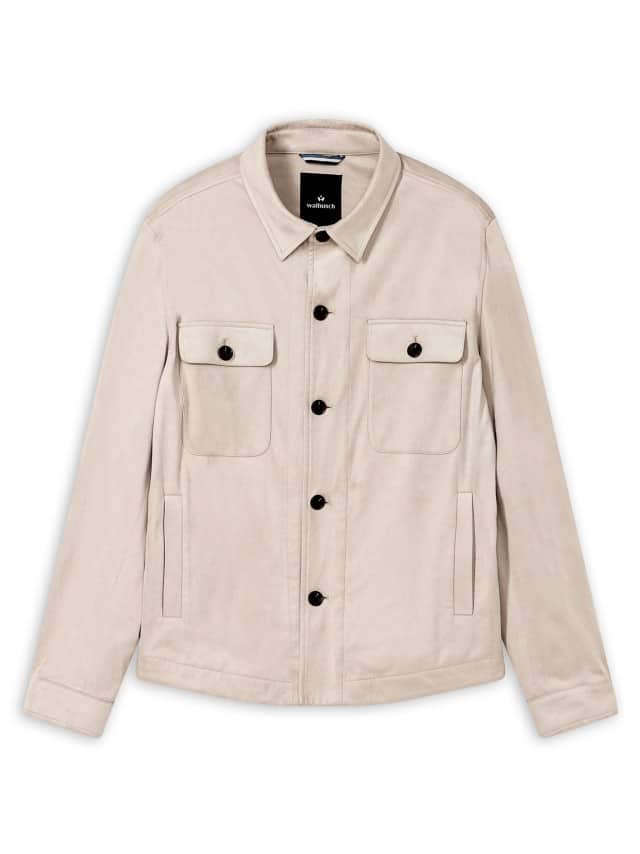 Abbildung Hemdjacke aus Microvelours in Beige