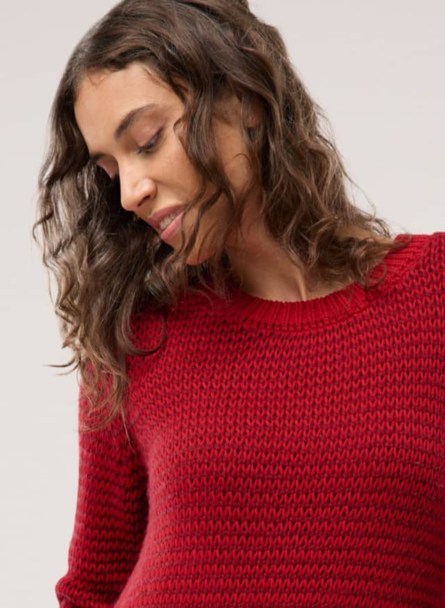 Abbildung Oberkörper Dame in Pullover