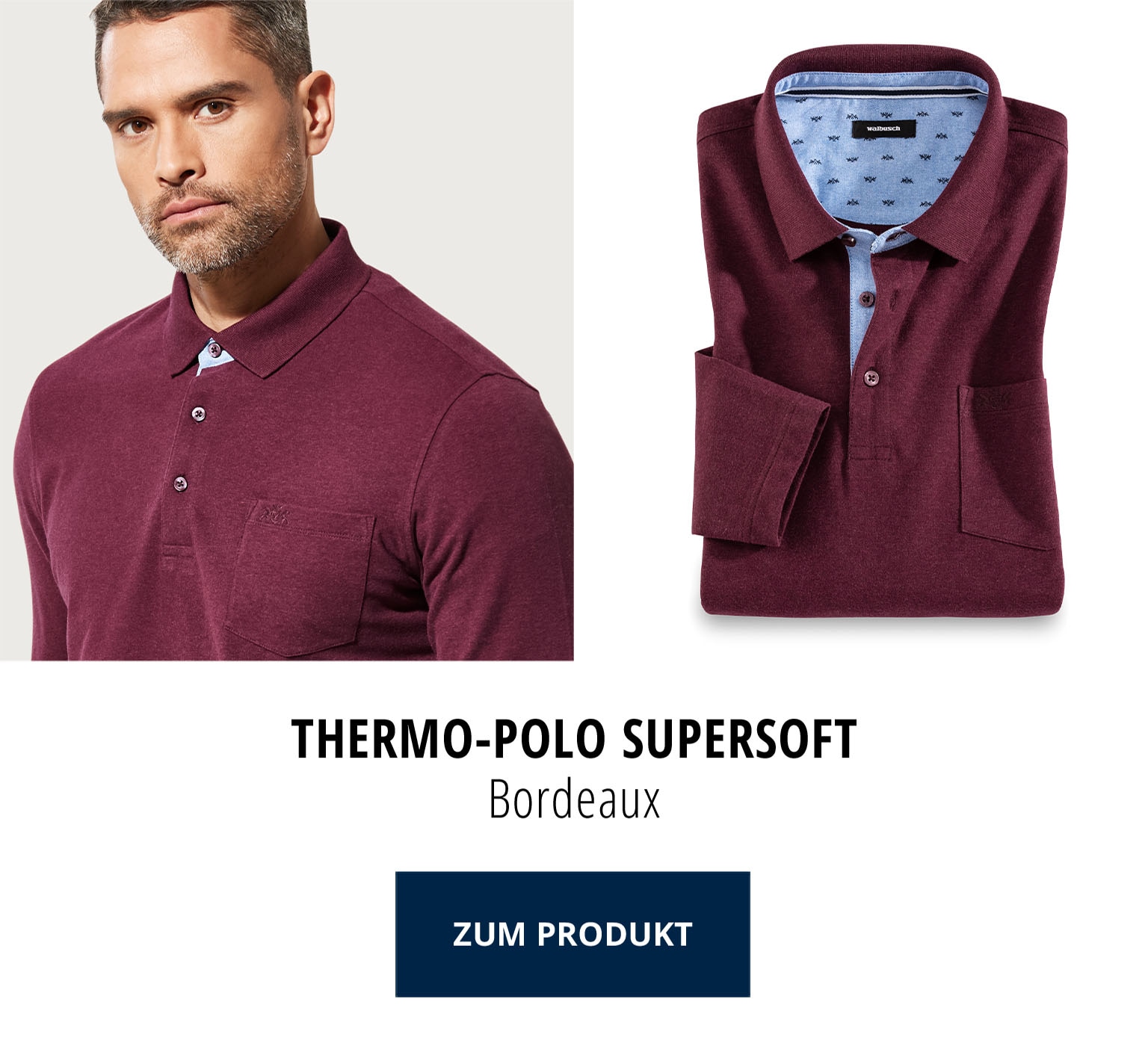 Thermo-Polo Supersoft - Bordeaux | Walbusch