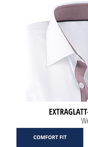 Extraglatt-Hemd Kent Comfort Fit, Weiß | Walbusch