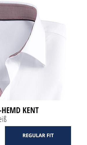 Extraglatt-Hemd Kent Regular Fit, Weiß | Walbusch