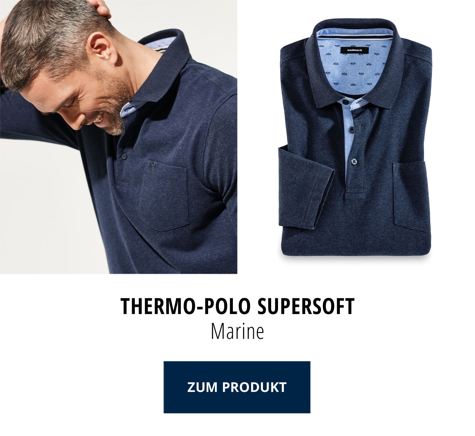 Thermo-Polo Supersoft - Marine | Walbusch