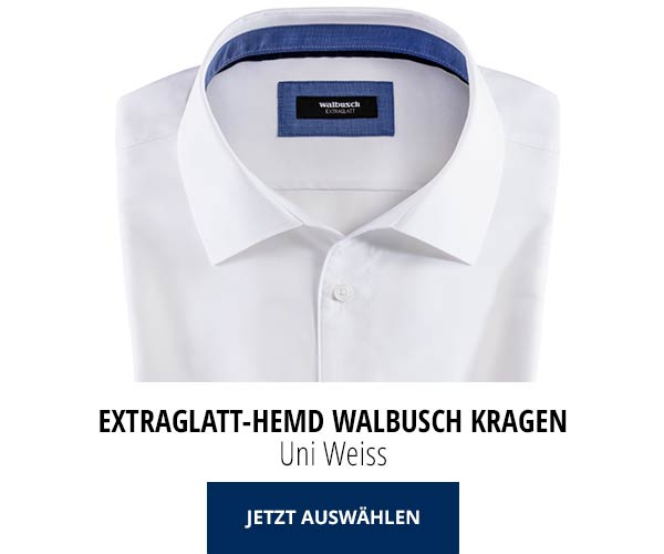 Extraglatt-Hemd Walbusch-Kragen Uni Weiß | Walbusch