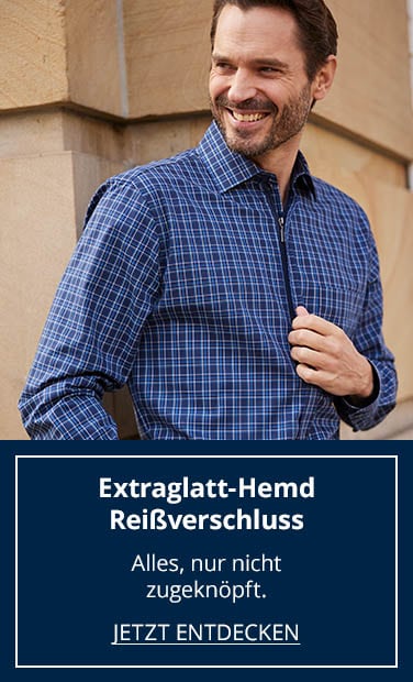 Kult Artikel Extraglatt-Hemd Reißverschluss | Walbusch
