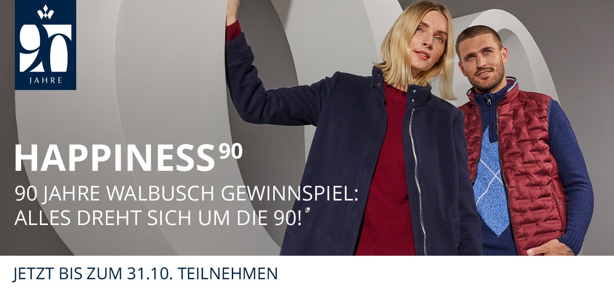 Gewinnspiel Happiness hoch 90 | Walbusch