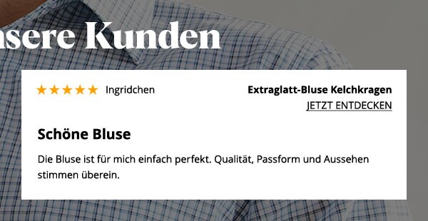 Extraglatt-Bluse Kelchkragen | Walbusch
