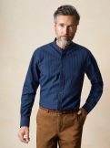 Denim-Stehkragenhemd Denim-Stehkragenhemd