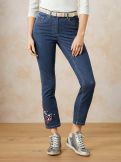 7/8 Jeans Blütenstickerei 7/8 Jeans Blütenstickerei