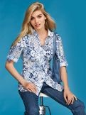 Ausbrennerbluse Blue Fayence Ausbrennerbluse Blue Fayence