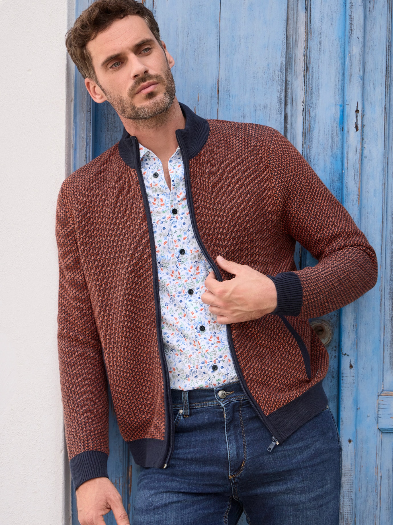 Outfit Zip-Strickjacke Klimawunder