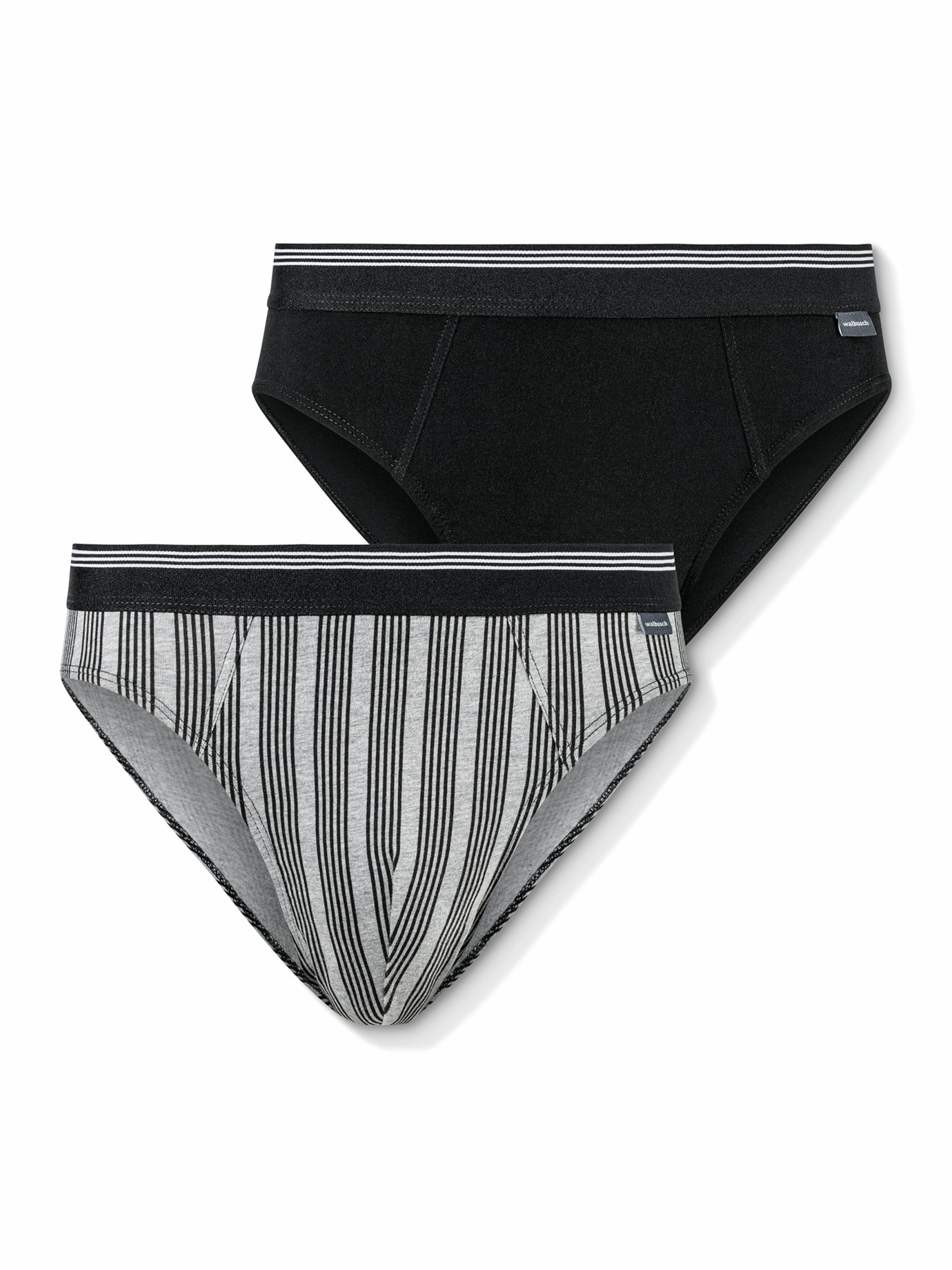 Slip Dessin Duo 2er Pack Streifen Schwar