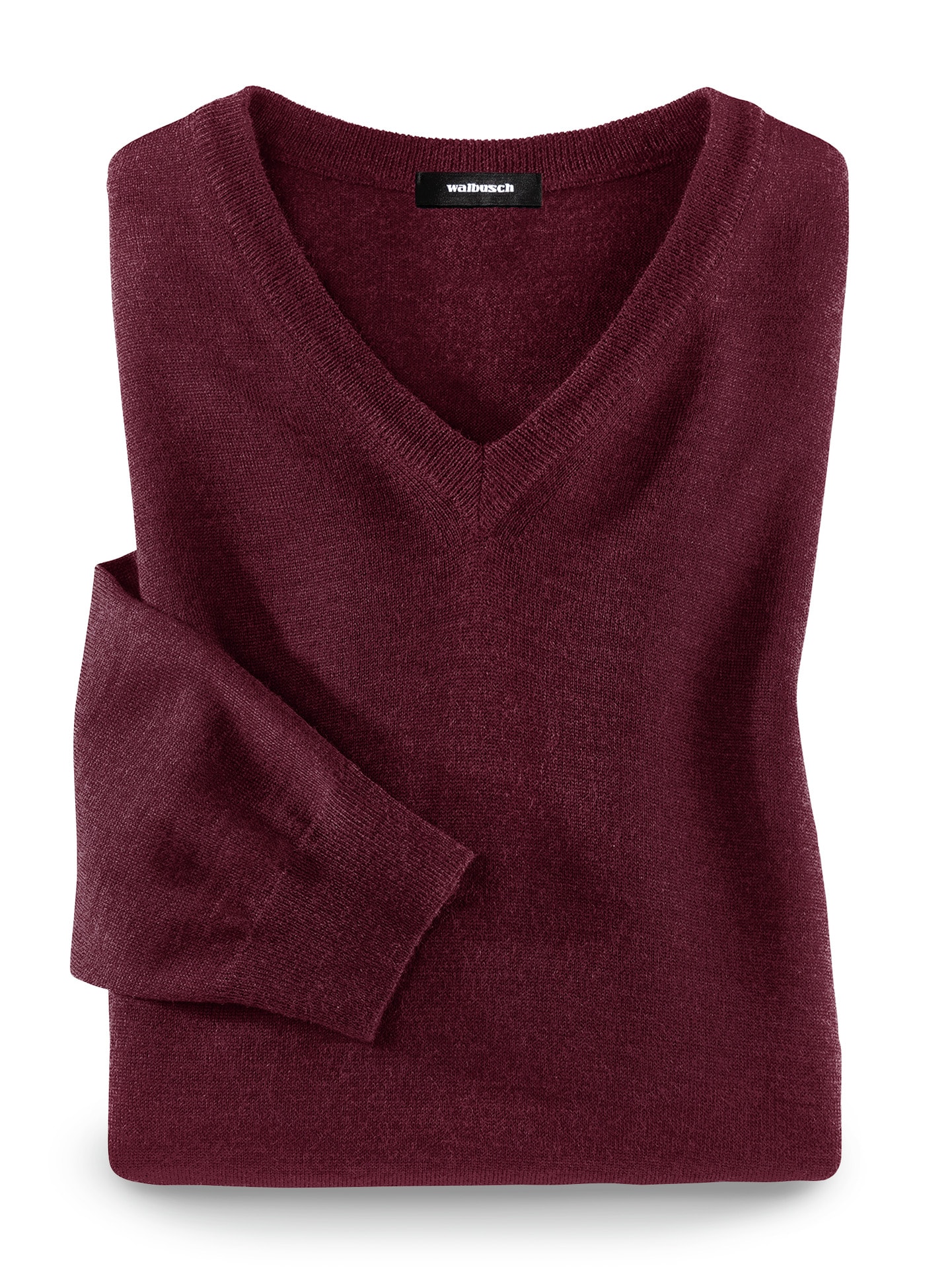 Merino-Mix V-Pullover Bordeaux