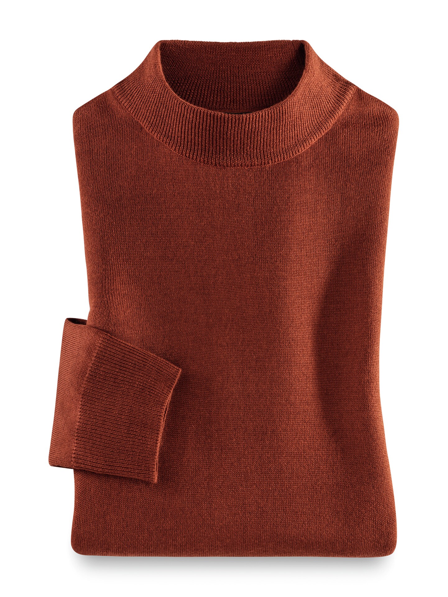 Merino-Mix Stehbund-Pullover Terra