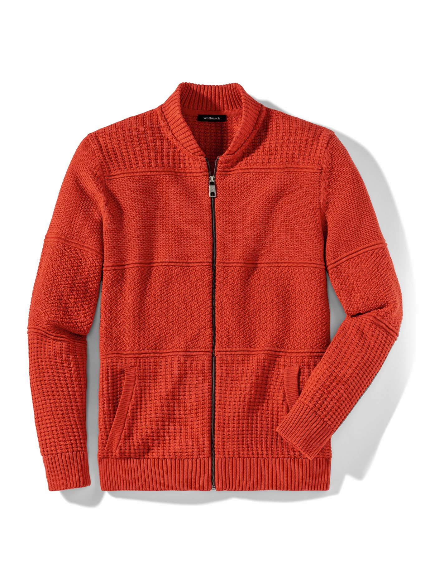 Zip-Jacke Strukturmix Siena Rot