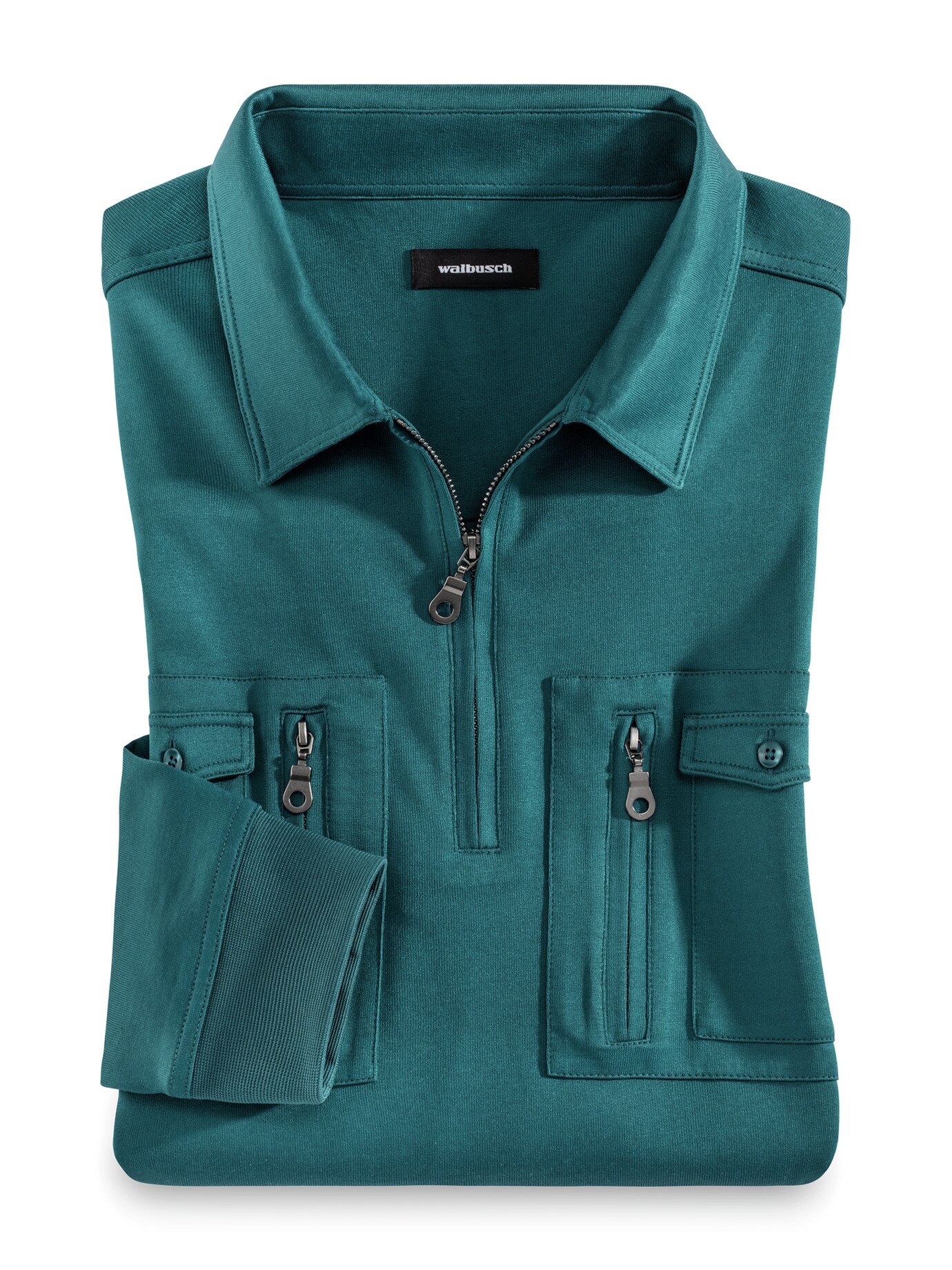 Extraglatt Touring-Blouson Langarm Lagune