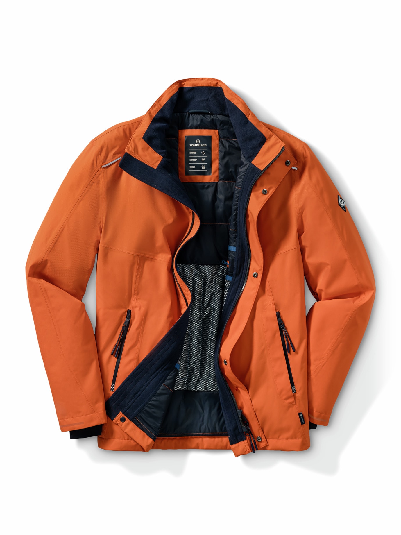 Aquastop Multifunktionsjacke Rotorange
