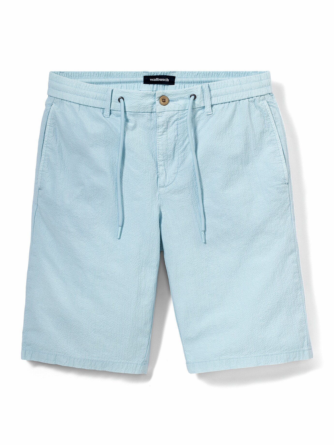Seersucker Bermudas Aqua
