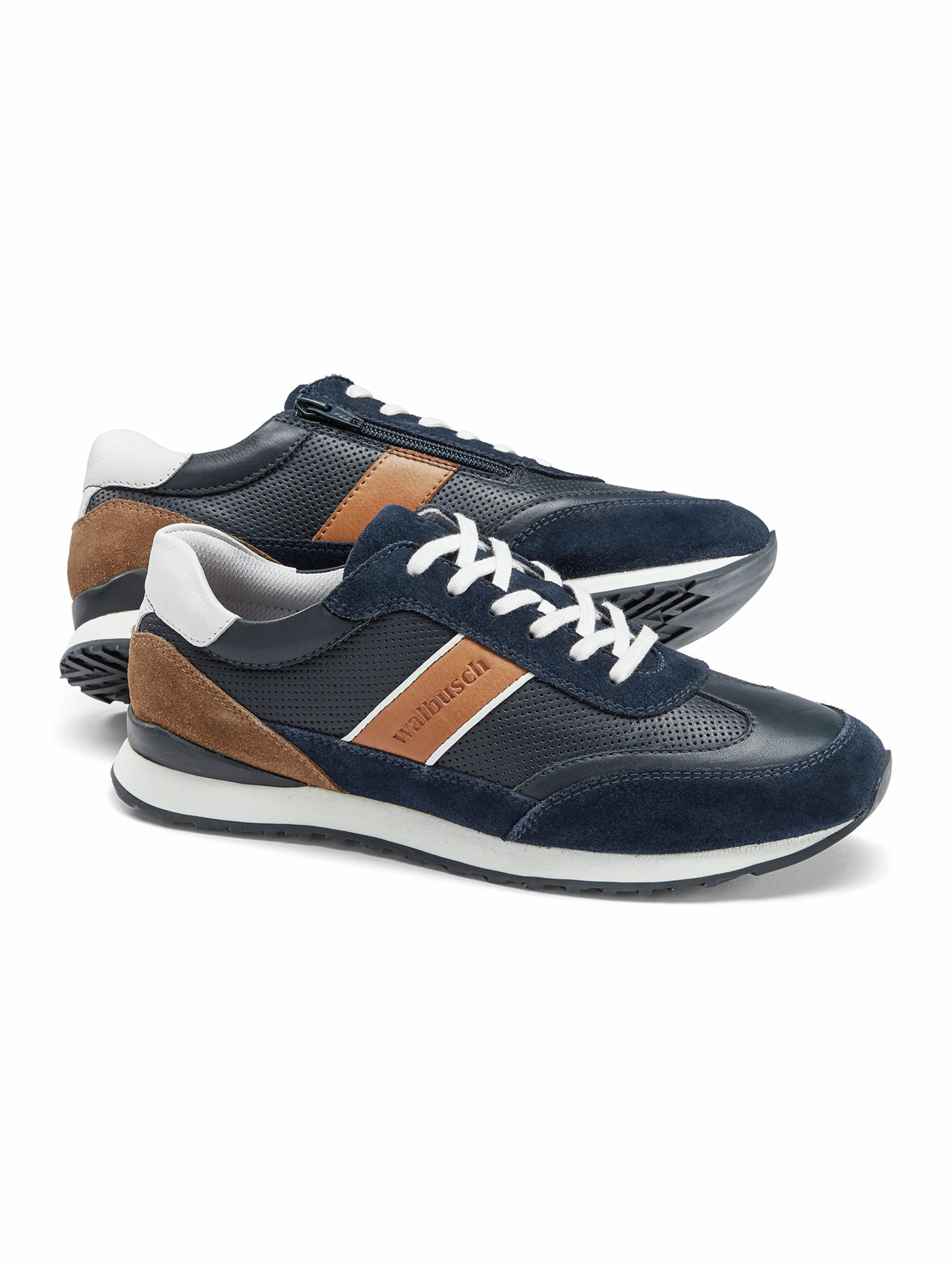 Komfort Perfo Sneaker Blau