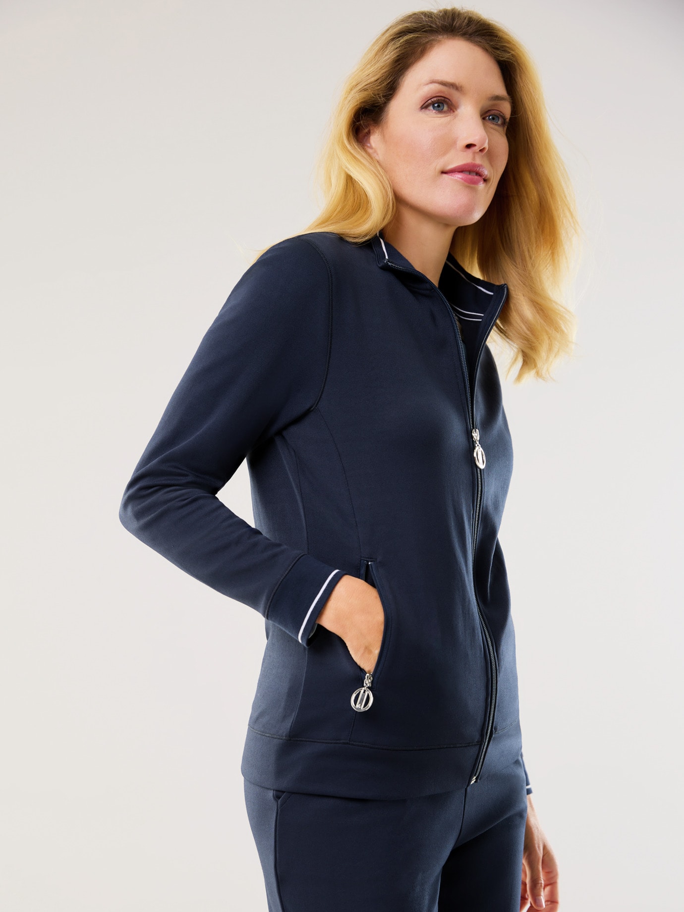 Extraglatt Freizeitjacke Marine