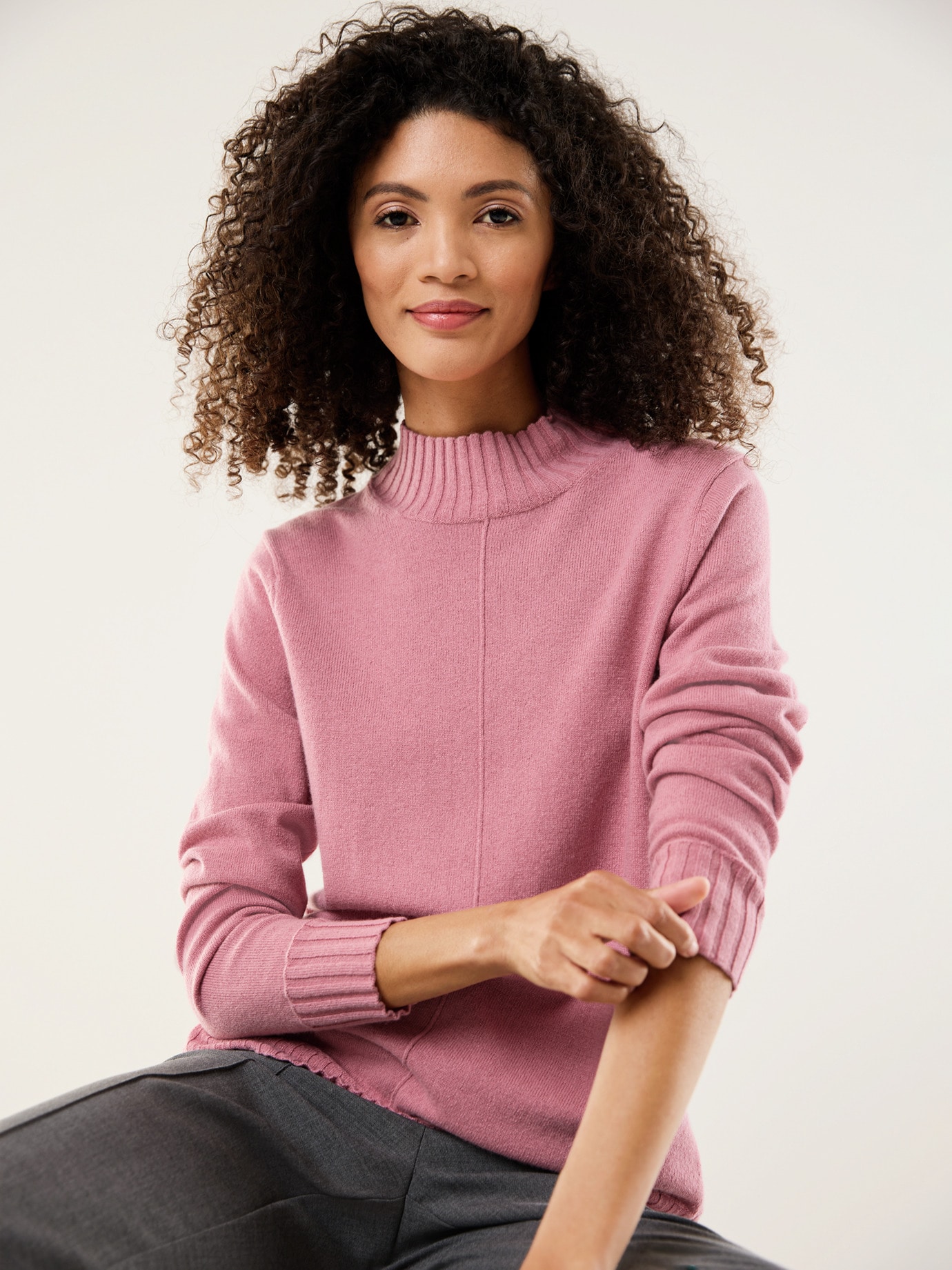 Cashmere-Seide-Pullover Rosenholz