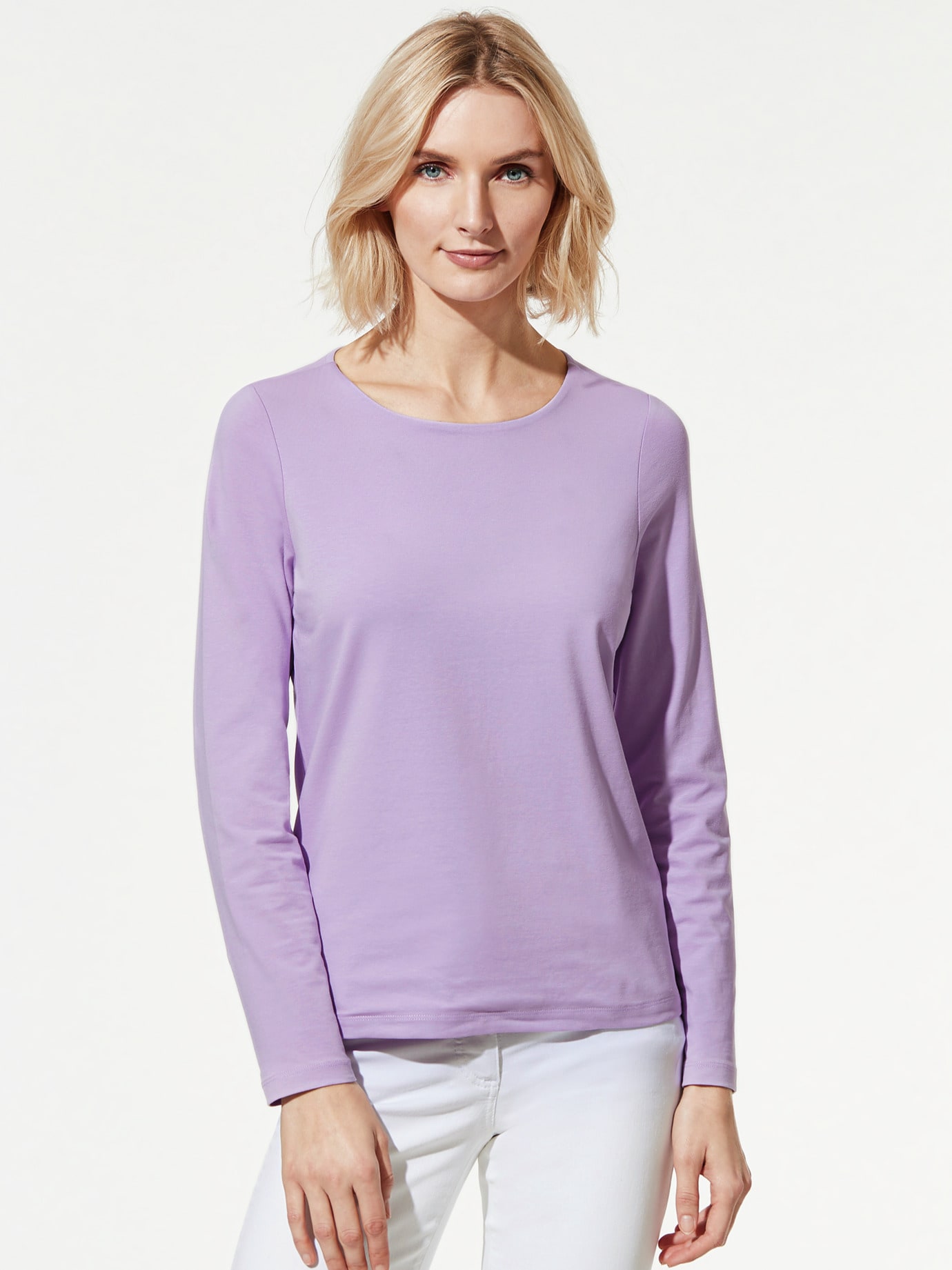 Baumwollshirt  Double Flieder