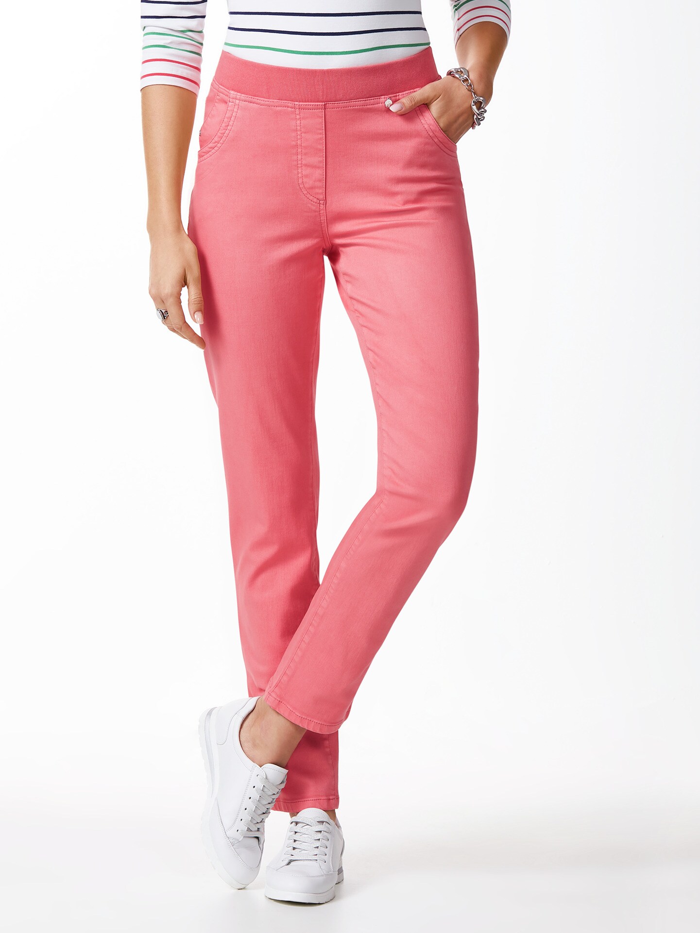 Schlupfhose Jerseybund Flamingo