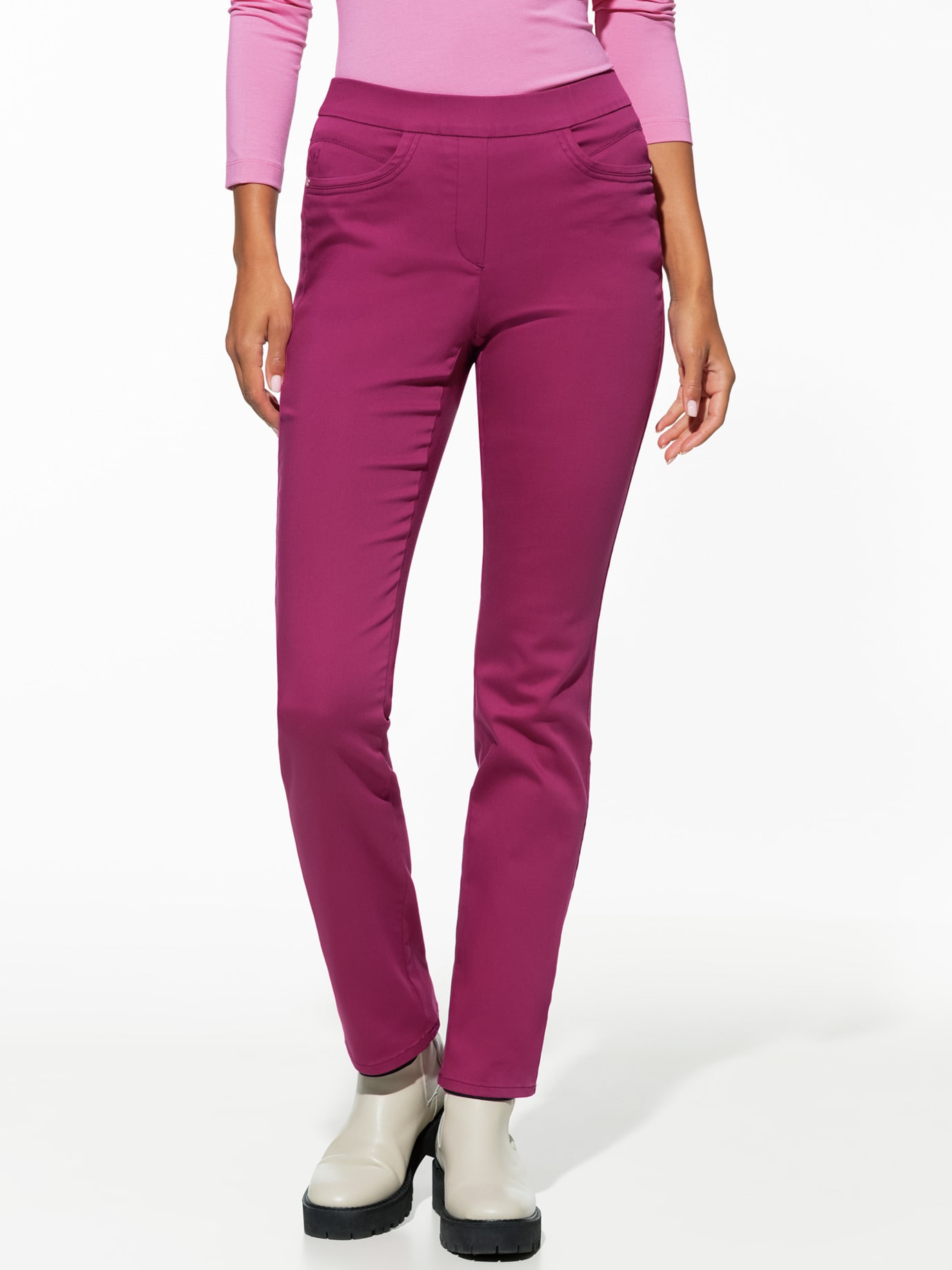 Thermo-Extraglatt Baumwollhose Waldbeere