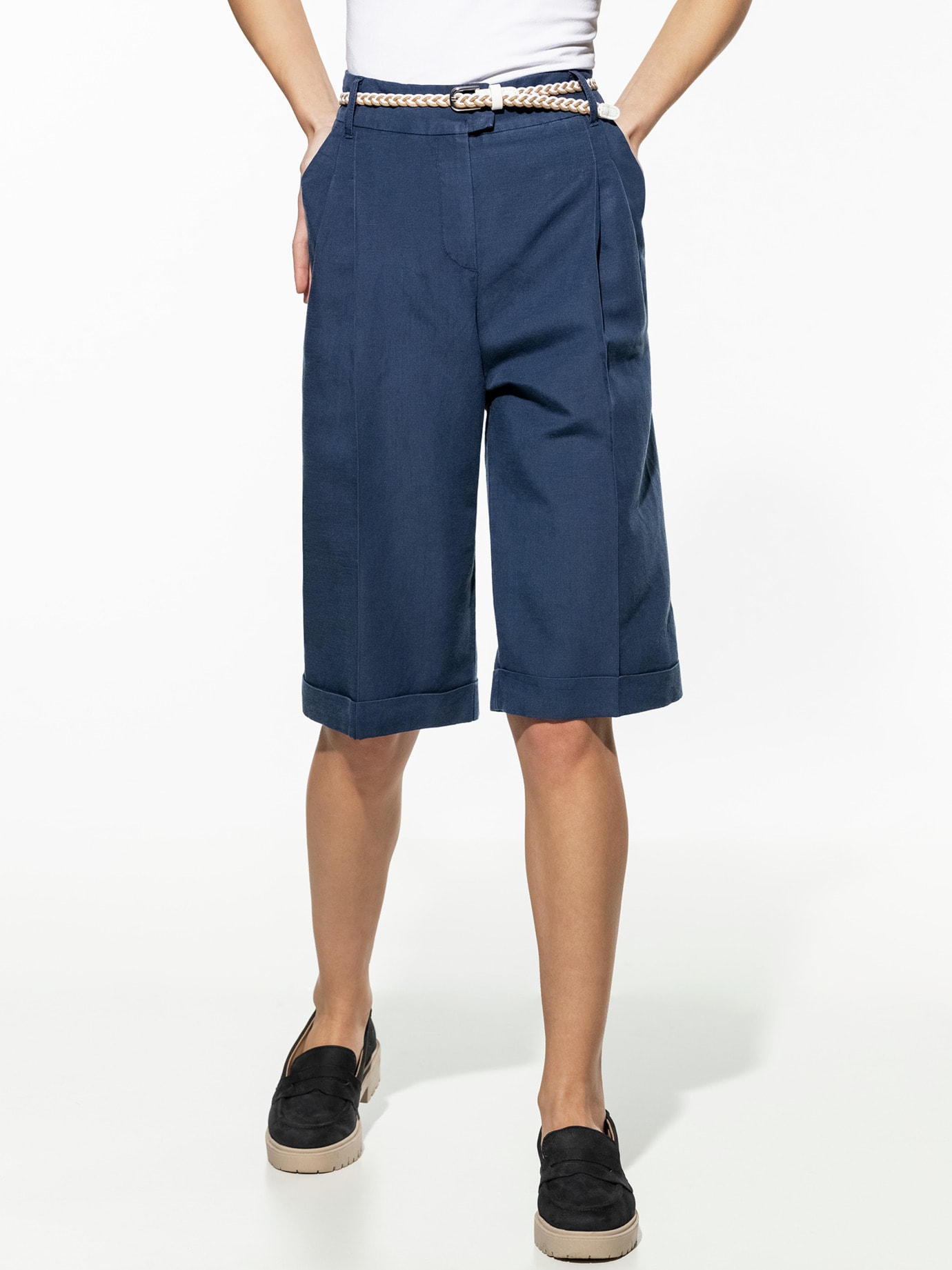 Leinenmix Bermudas Marine