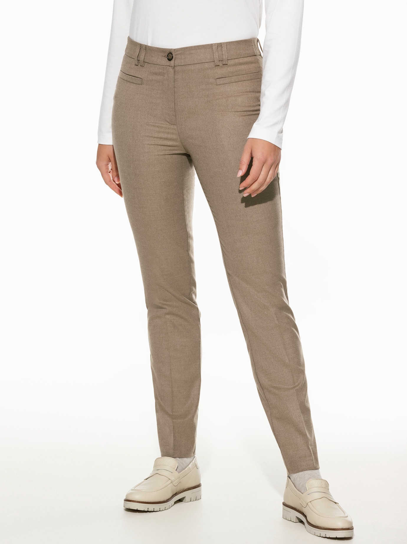 Flanellhose Cosy Caramel Melange