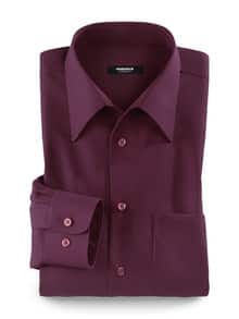 Extraglatt-Hemd Walbusch-Kragen Burgund