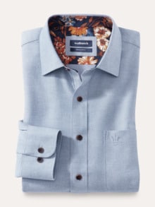 Flanell-Hemd Gesucht-Gefunden Uni Blau