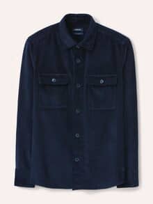 Overshirt aus Breitcord Marine
