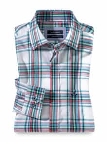 Tropical-Hemd Zip&Go Karo Weiß