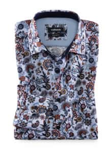 Aktiv-Hemd Druck Blau