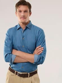 Leichtes Jeans-Hemd Light Indigo