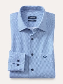 Extraglatt-Hemd Stretch & Relax Minimal Blau