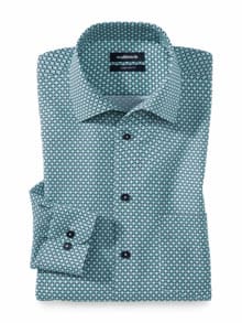 Extraglatt-Hemd Walbusch-Kragen Druck Mint