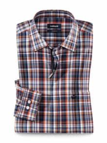 Extraglatt-Hemd Zip & Go Karo Terra