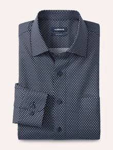 Extraglatt-Hemd Kent-Kragen Minimal Druck