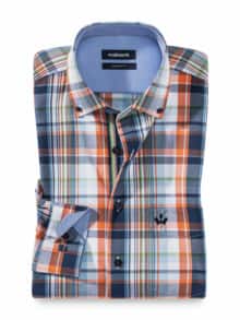 Extraglatt Hemd Frischekick Karo Marine