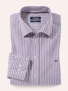 Hemd aus Royal-Oxford Streifen Bordeaux