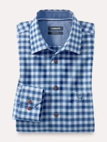 Sturmtief Flanell-Hemd Karo Marine