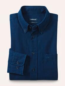 Chambray-Hemd Minikaro Marine