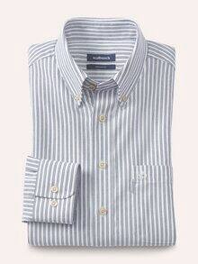 Chambray-Hemd Streifen Bleu