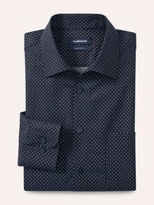 Extraglatt-Hemd Walbusch-Kragen Minimal Druck