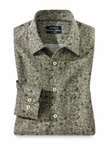 Extraglatt-Hemd Tropical Druck Blatt