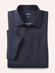 Extraglatt-Hemd Walbusch-Kragen Minimal Druck